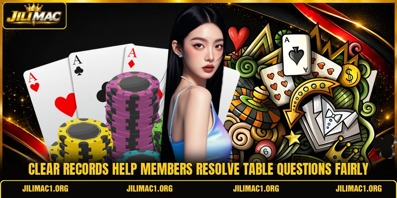 Clear records help members resolve table questions fairly Clear records help members resolve table questions fairly