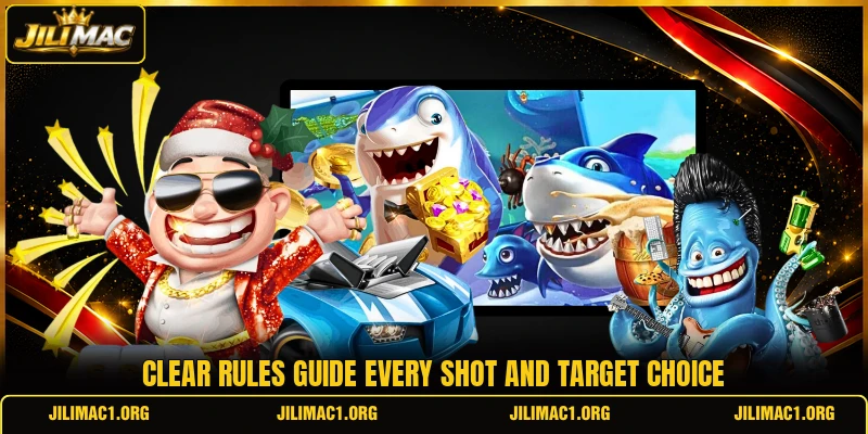 Clear rules guide every shot and target choice Clear rules guide every shot and target choice
