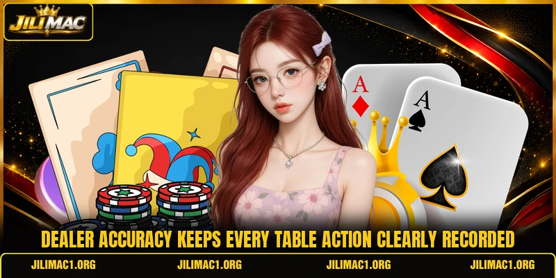 Dealer accuracy keeps every table action clearly recorded Dealer accuracy keeps every table action clearly recorded
