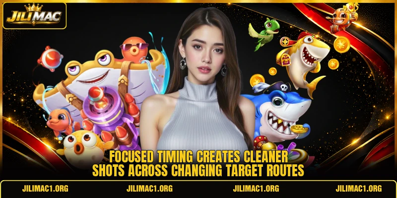 Focused timing creates cleaner shots across changing target routes Focused timing creates cleaner shots across changing target routes