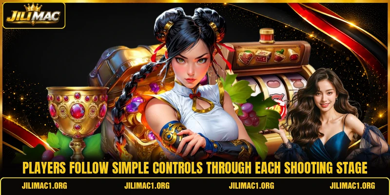 Players follow simple controls through each shooting stage Players follow simple controls through each shooting stage