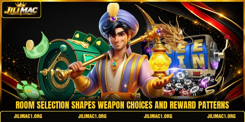 Room selection shapes weapon choices and reward patterns Room selection shapes weapon choices and reward patterns