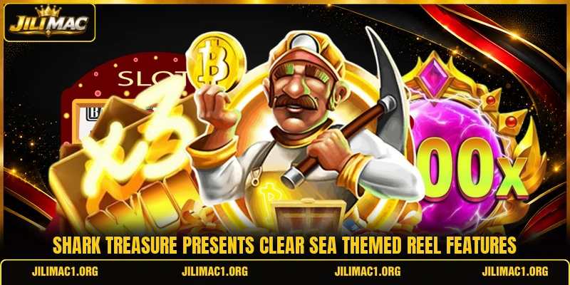 Shark Treasure presents clear sea themed reel features Shark Treasure presents clear sea themed reel features
