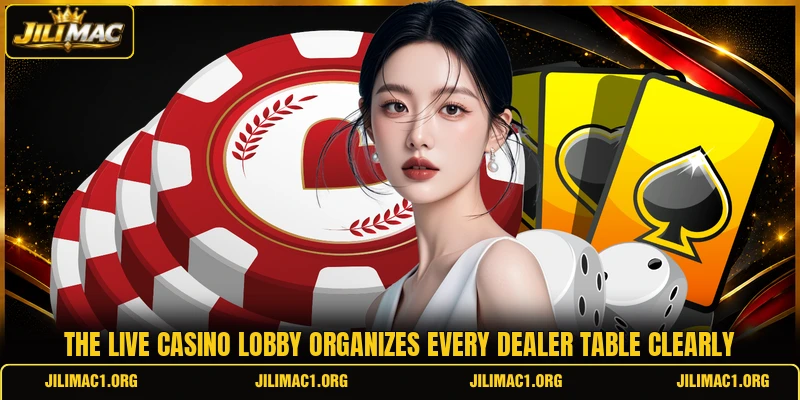 The live casino lobby organizes every dealer table clearly The live casino lobby organizes every dealer table clearly