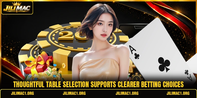 Thoughtful table selection supports clearer betting choices Thoughtful table selection supports clearer betting choices