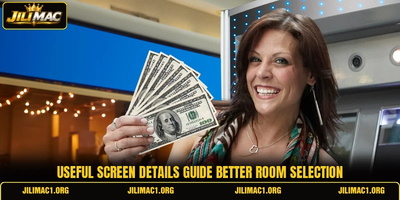 Useful screen details guide better room selection Useful screen details guide better room selection